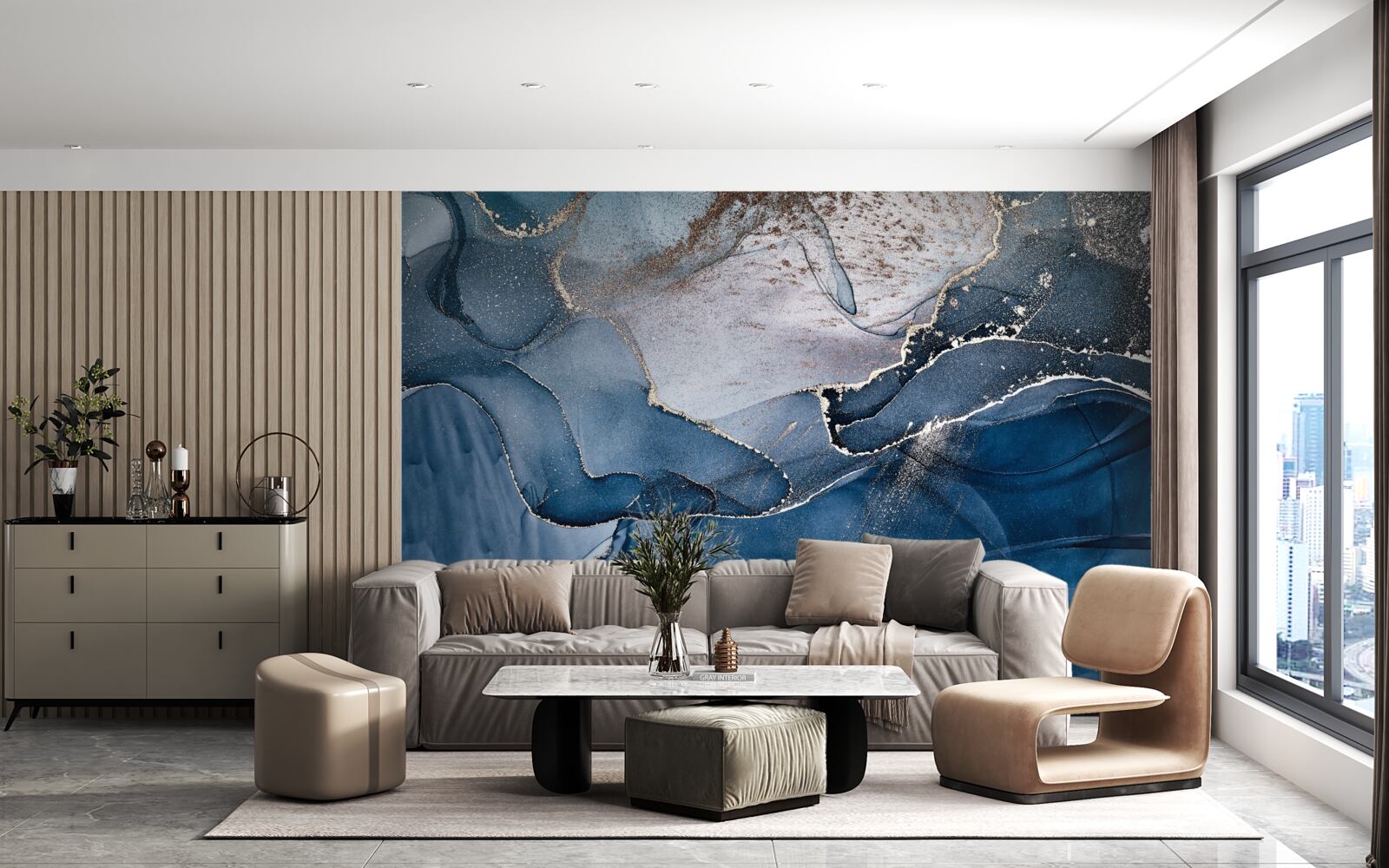 Fototapeta odtiene alkoholových atramentov