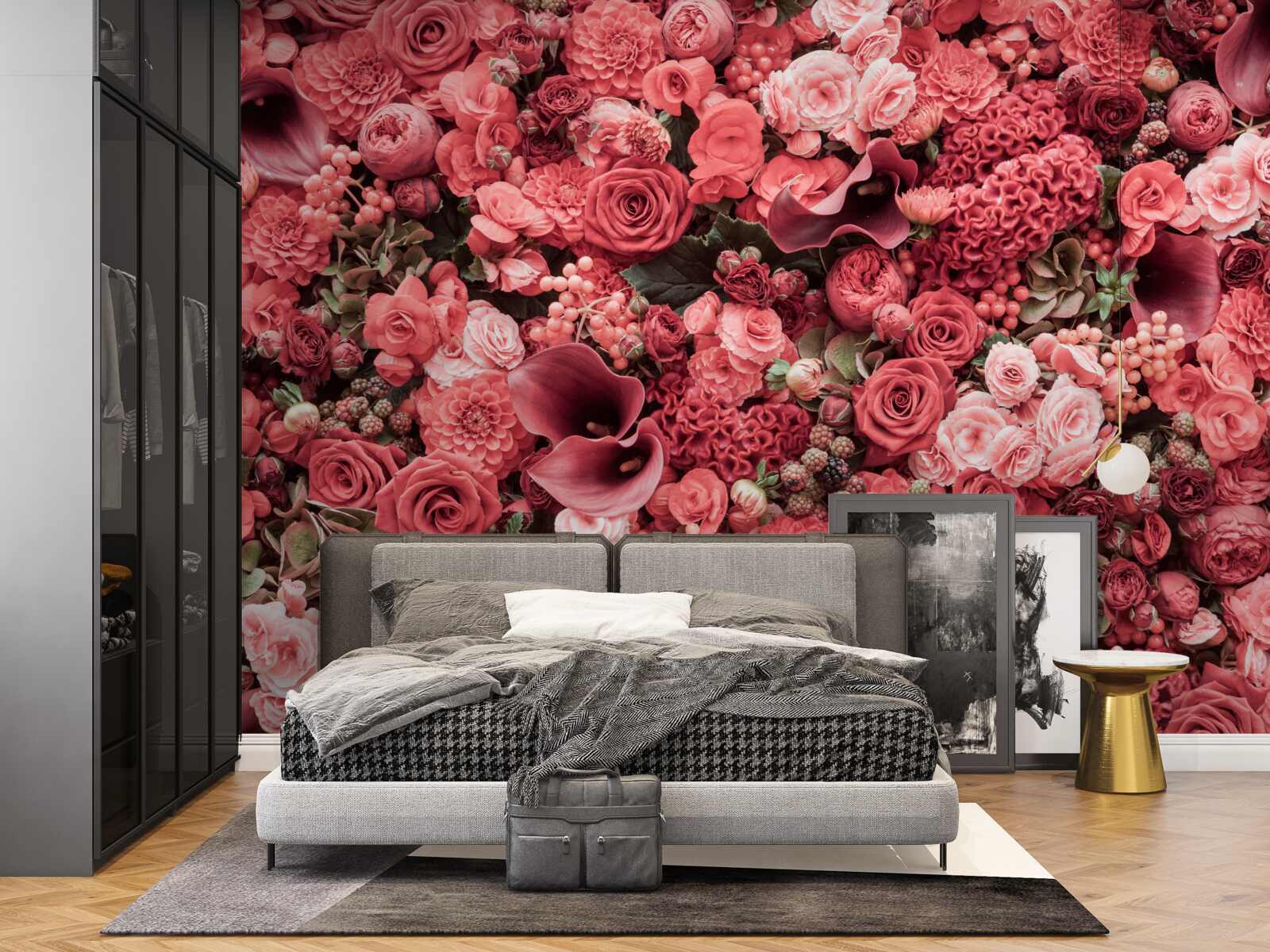 Fototapeta sada letných červených kvetov