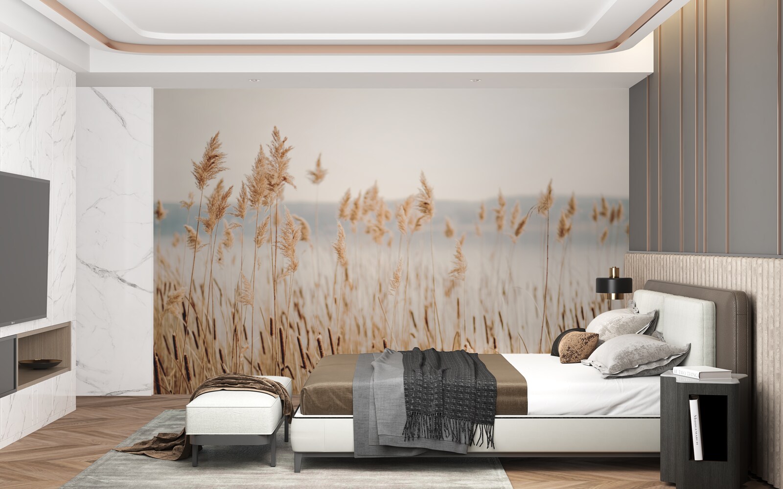 Fototapeta pšeničné pole obsypané klasmi