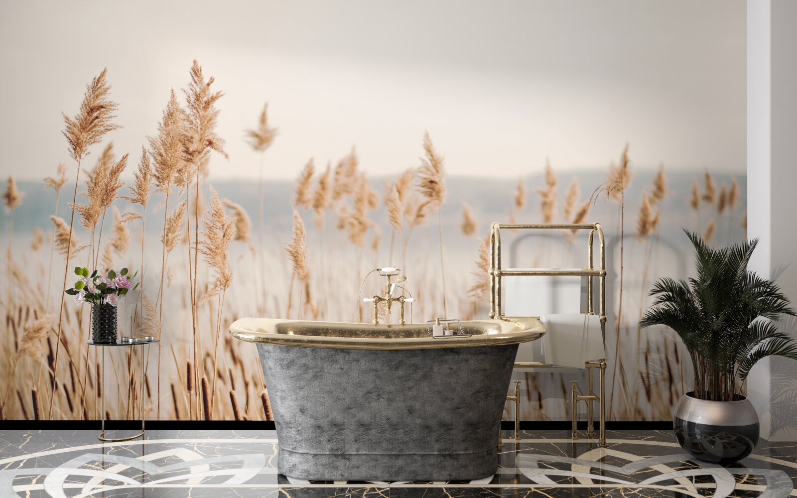 Fototapeta pšeničné pole obsypané klasmi