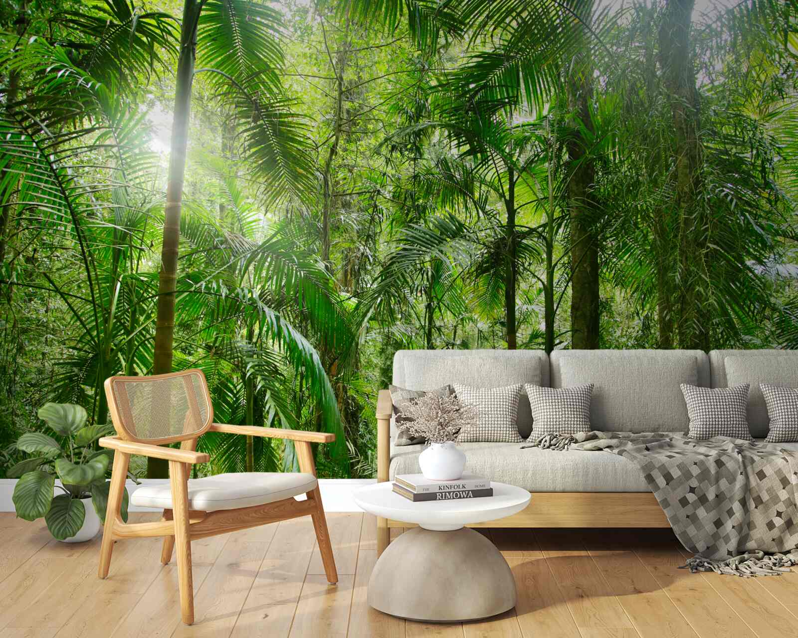 Fototapeta bujná vegetácia v zalesnenej oblasti