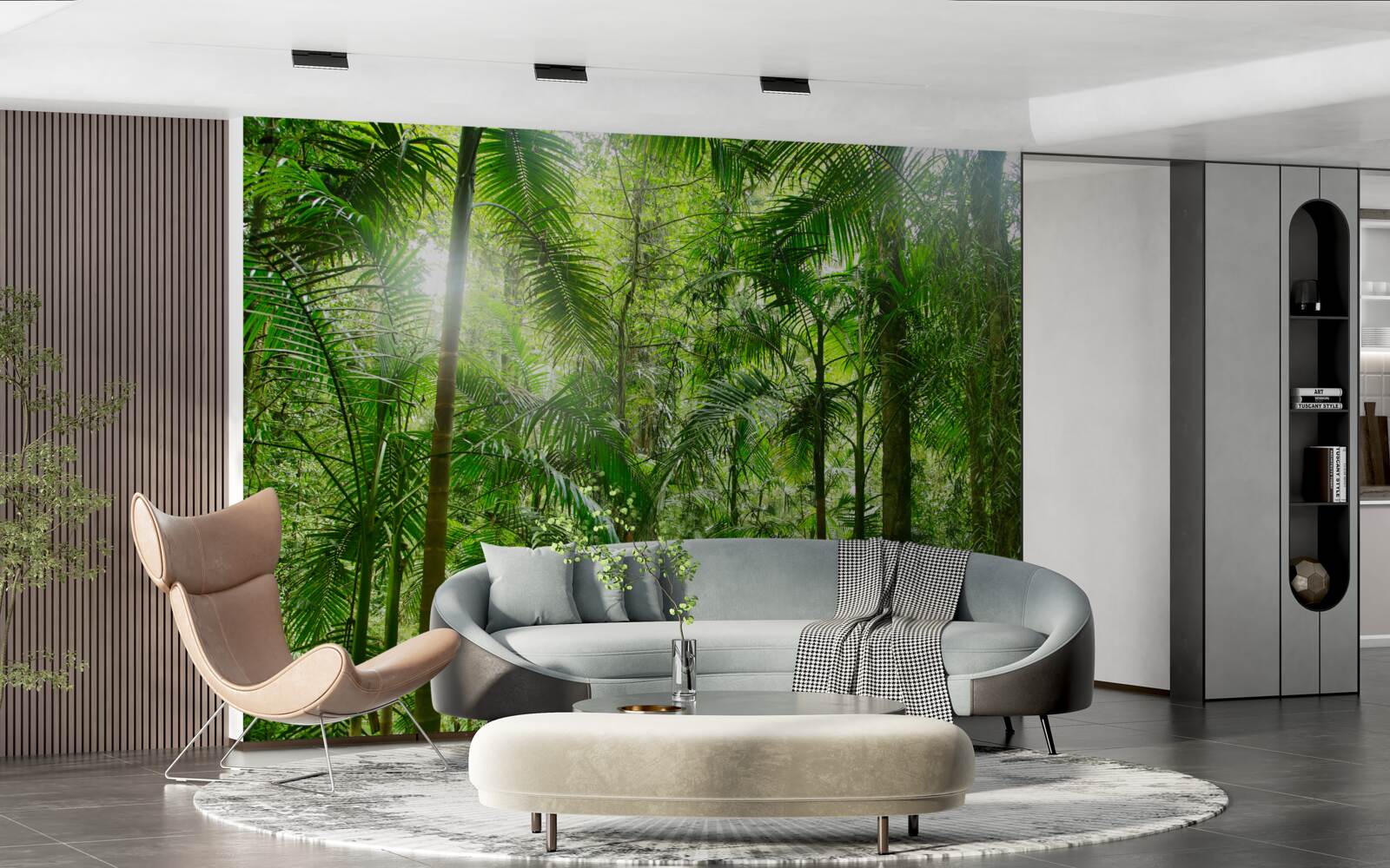 Fototapeta bujná vegetácia v zalesnenej oblasti