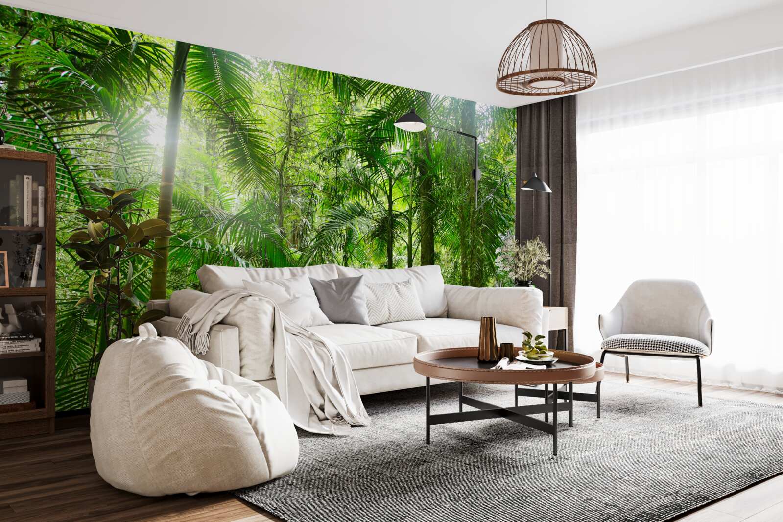 Fototapeta bujná vegetácia v zalesnenej oblasti