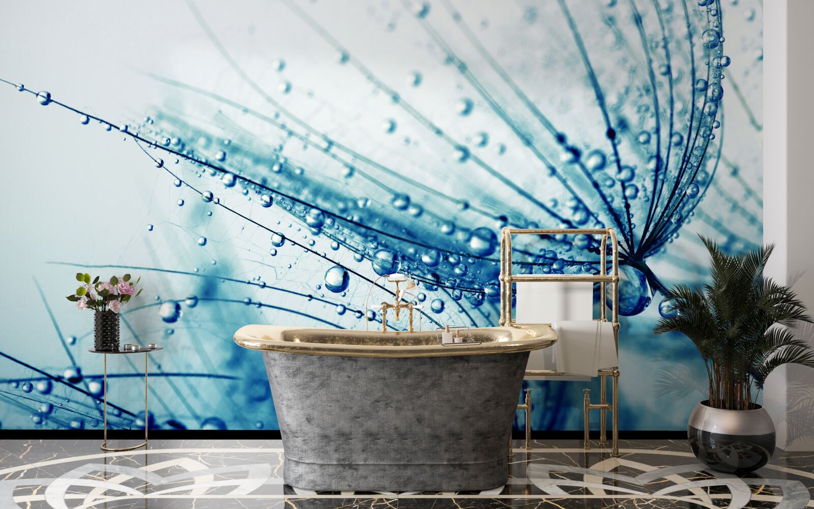 Fototapeta kvapky na púpavu