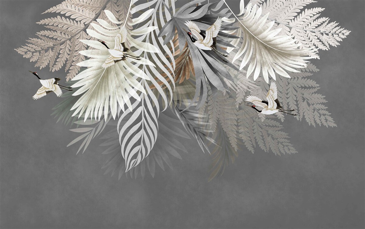 Fototapeta visiaca kytica listov z trópov