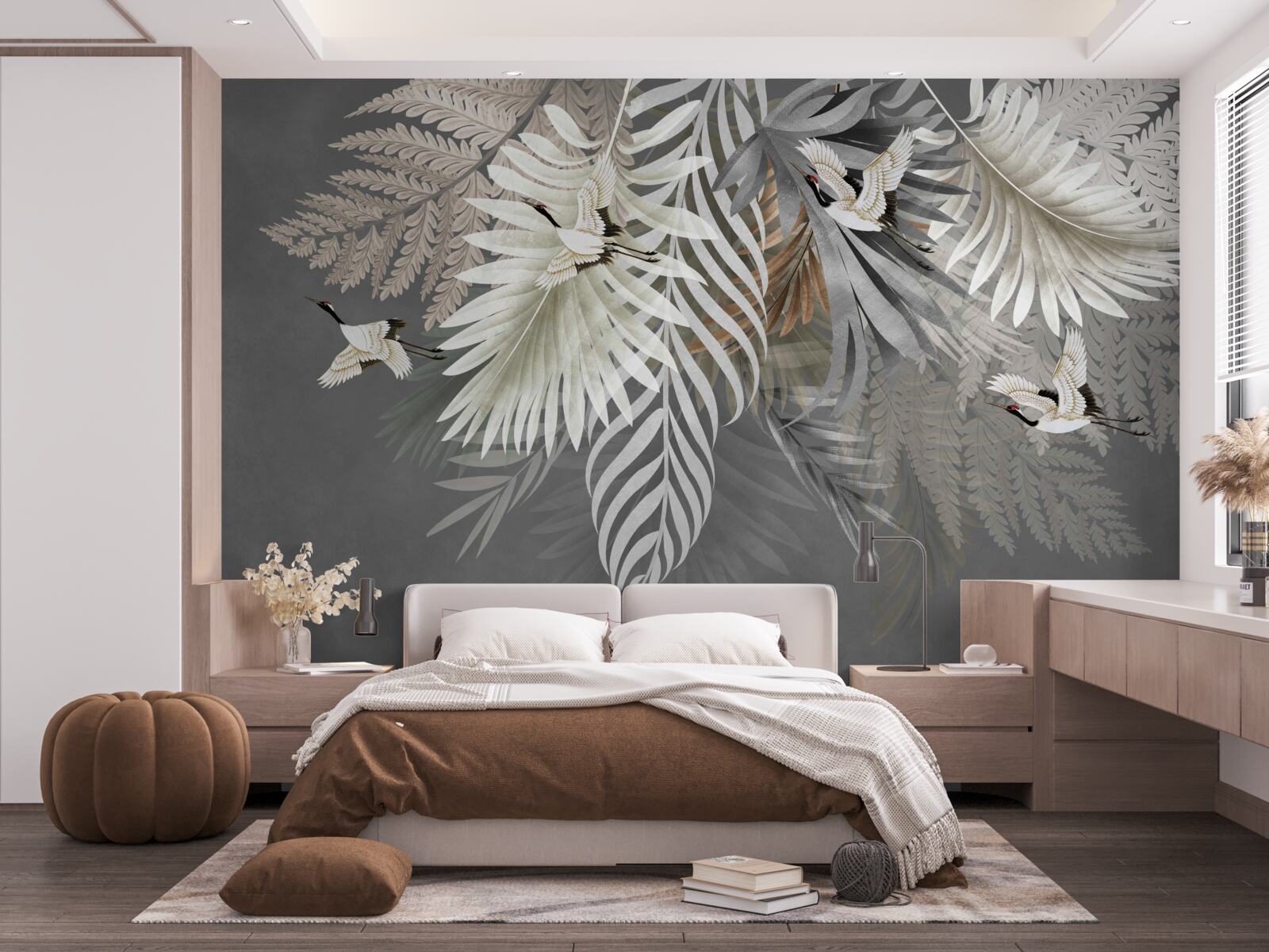 Fototapeta visiaca kytica listov z trópov