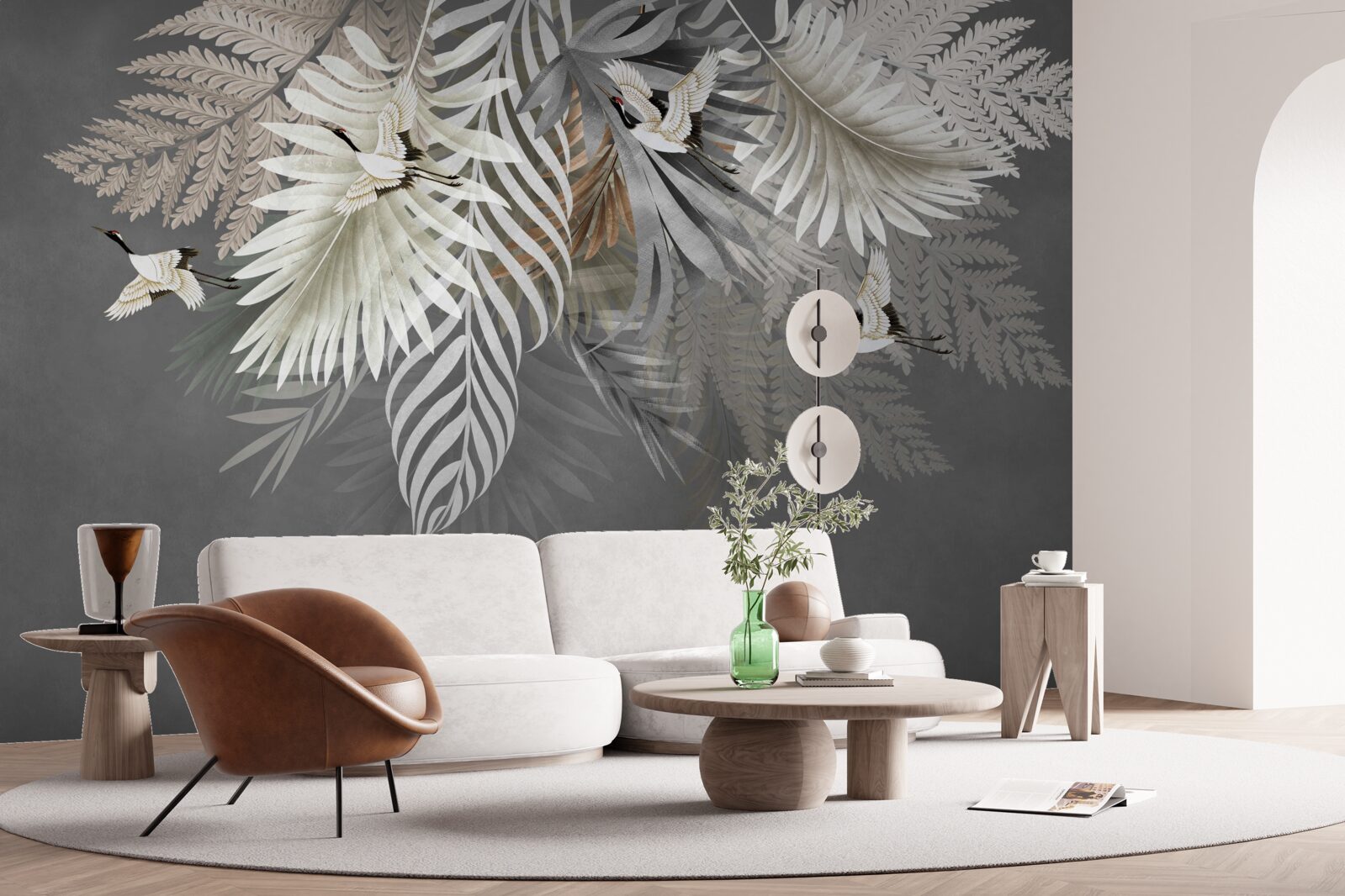 Fototapeta visiaca kytica listov z trópov