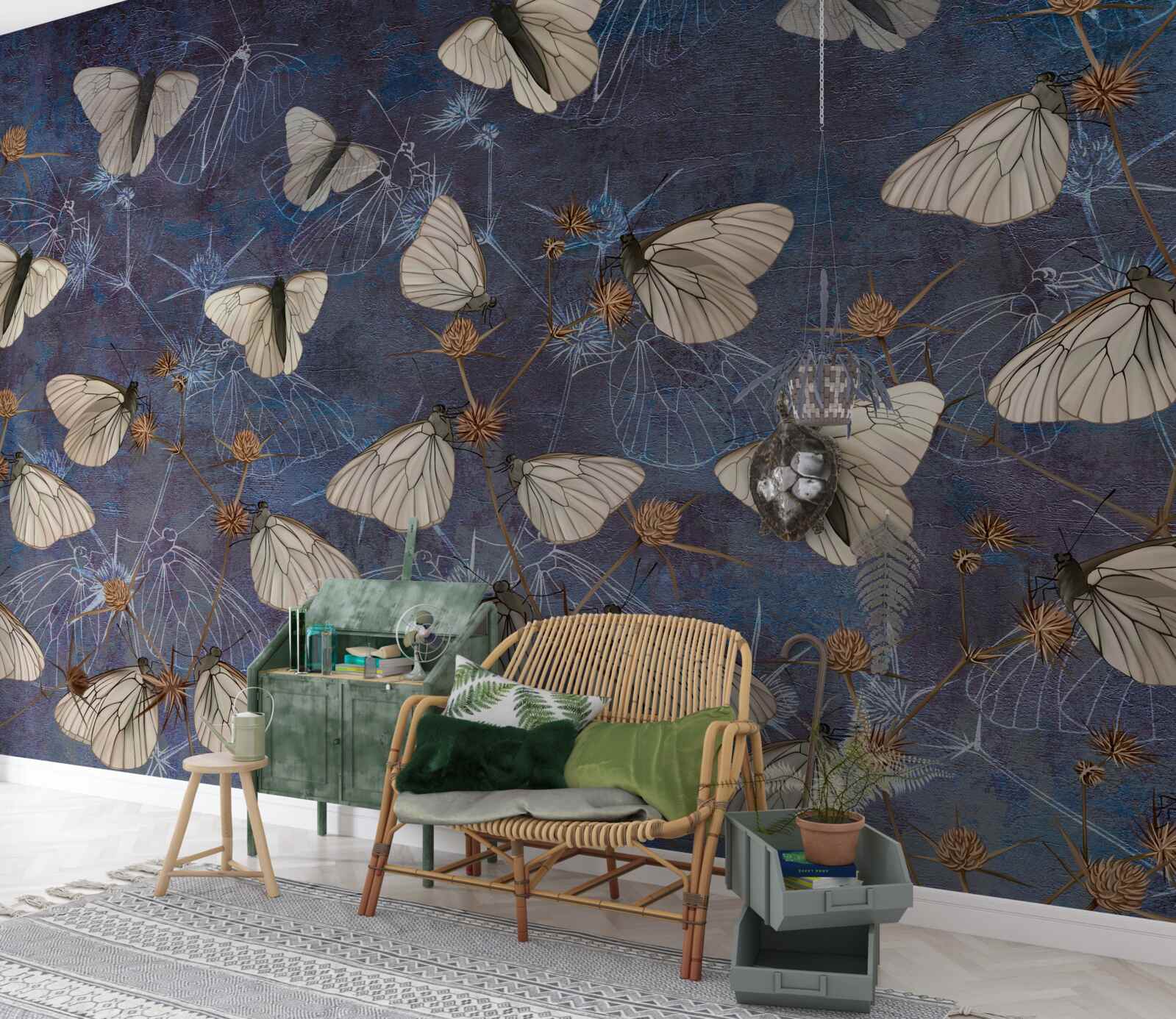 Fototapeta biele motýle vo vegetačnom období