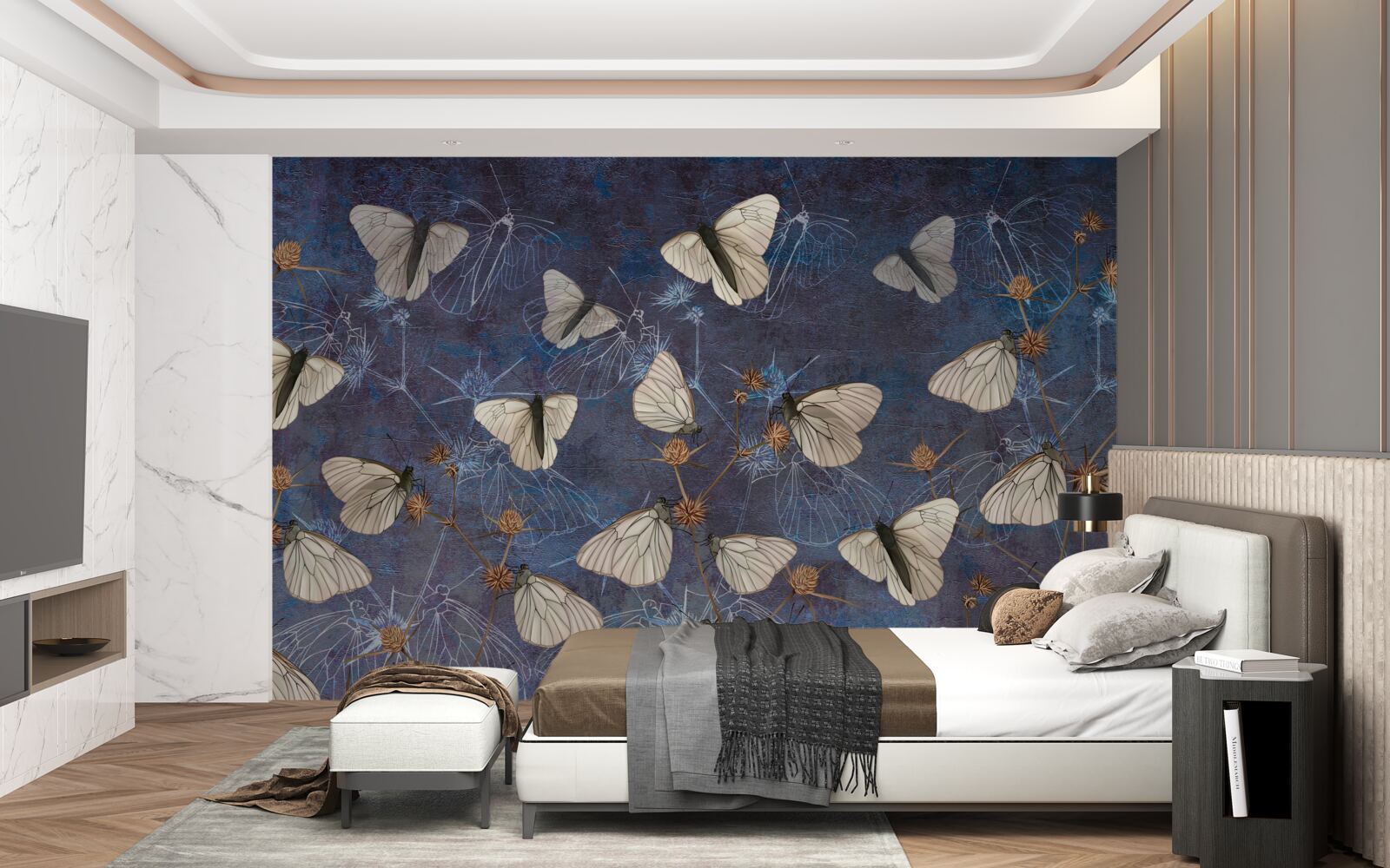 Fototapeta biele motýle vo vegetačnom období