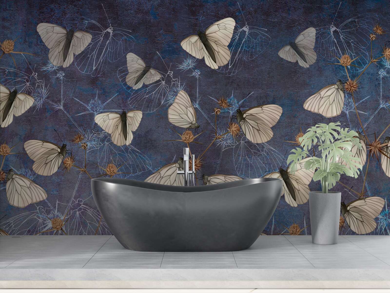 Fototapeta biele motýle vo vegetačnom období