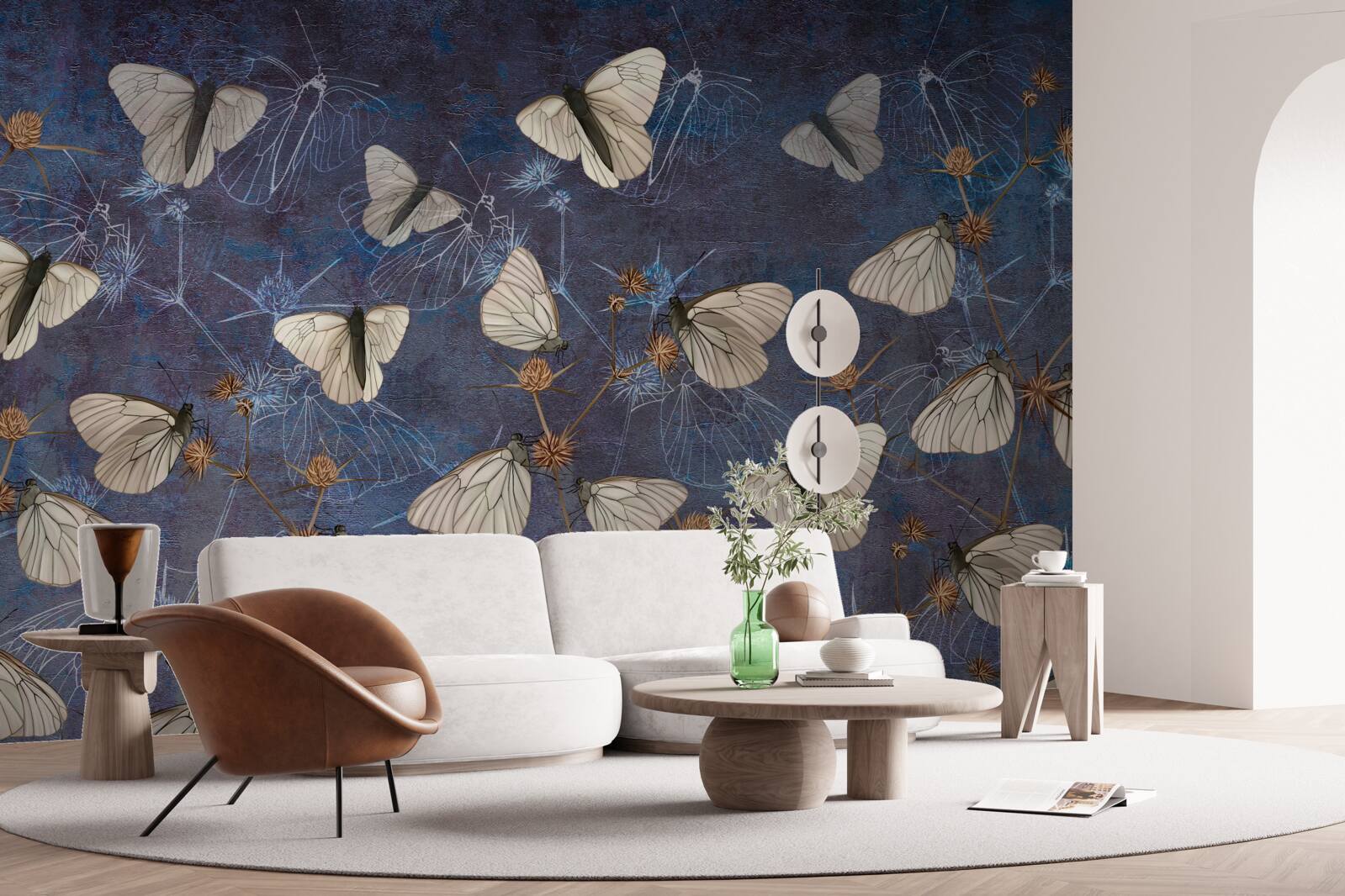 Fototapeta biele motýle vo vegetačnom období