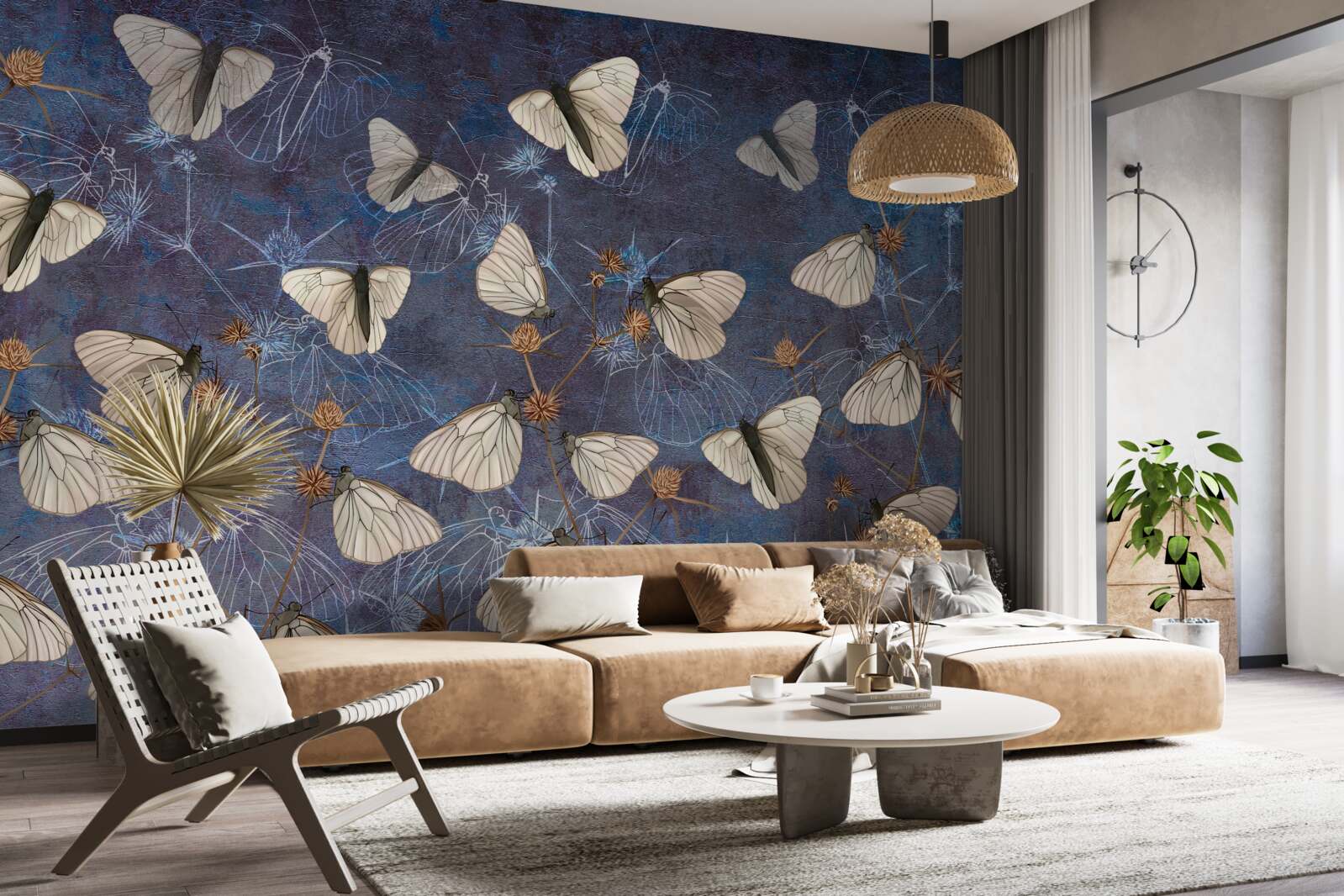 Fototapeta biele motýle vo vegetačnom období