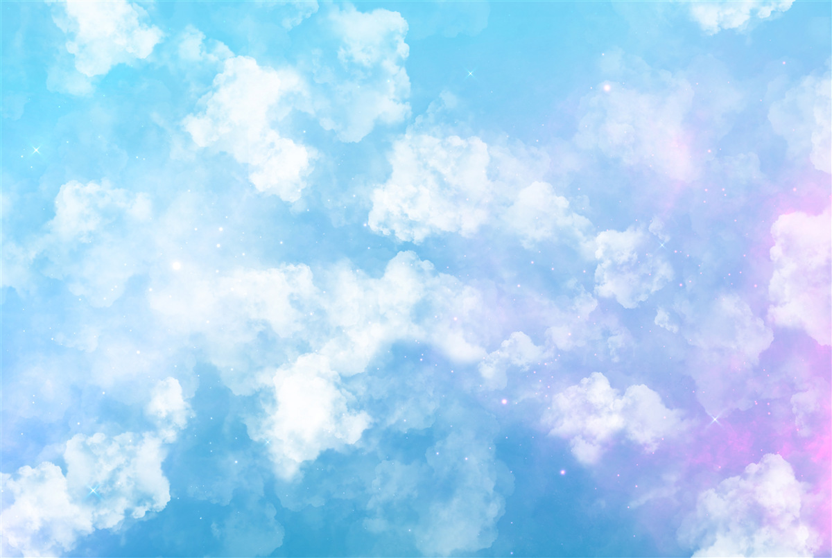 Fototapeta nebeská klenba, lahodiaca oku svojim jasom a snehobielymi oblakmi