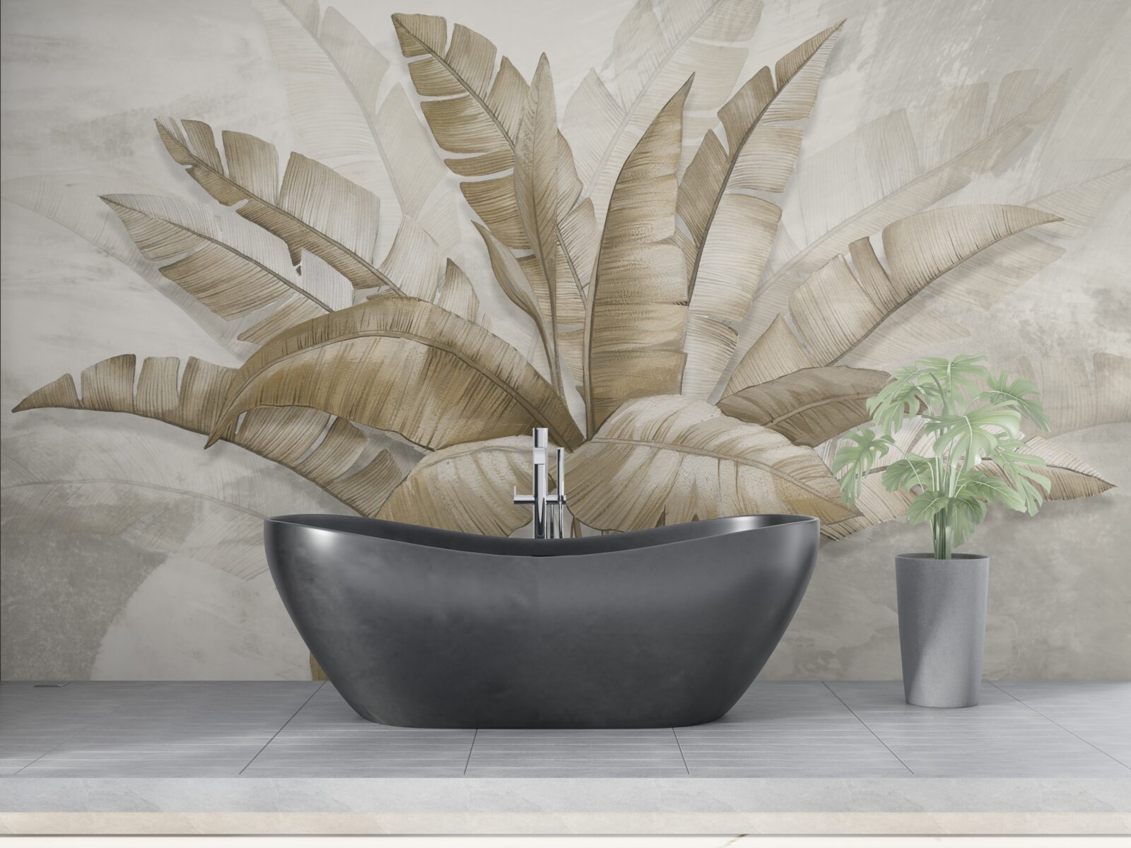 Fototapeta zväzok veľkých palmových listov