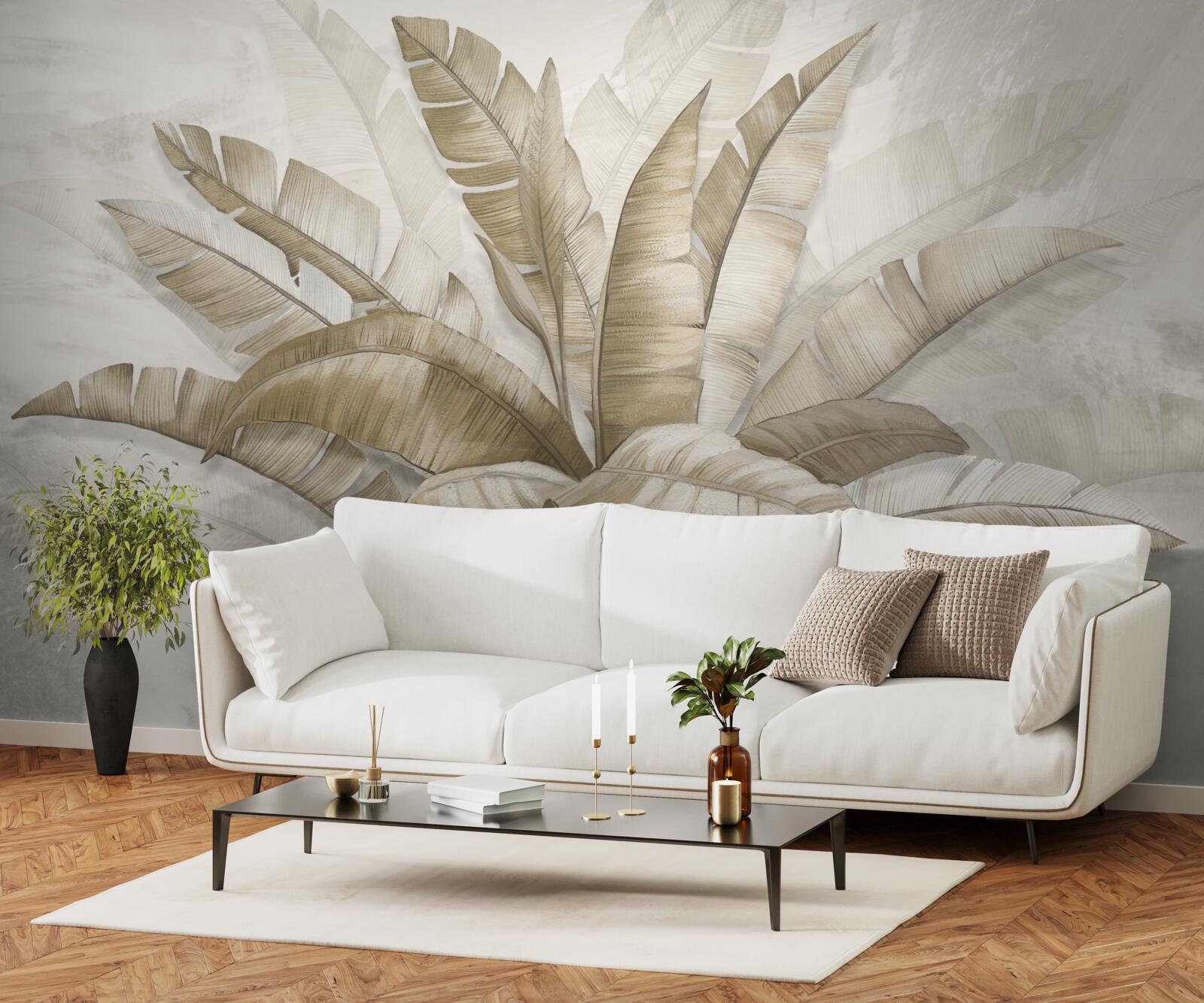 Fototapeta zväzok veľkých palmových listov