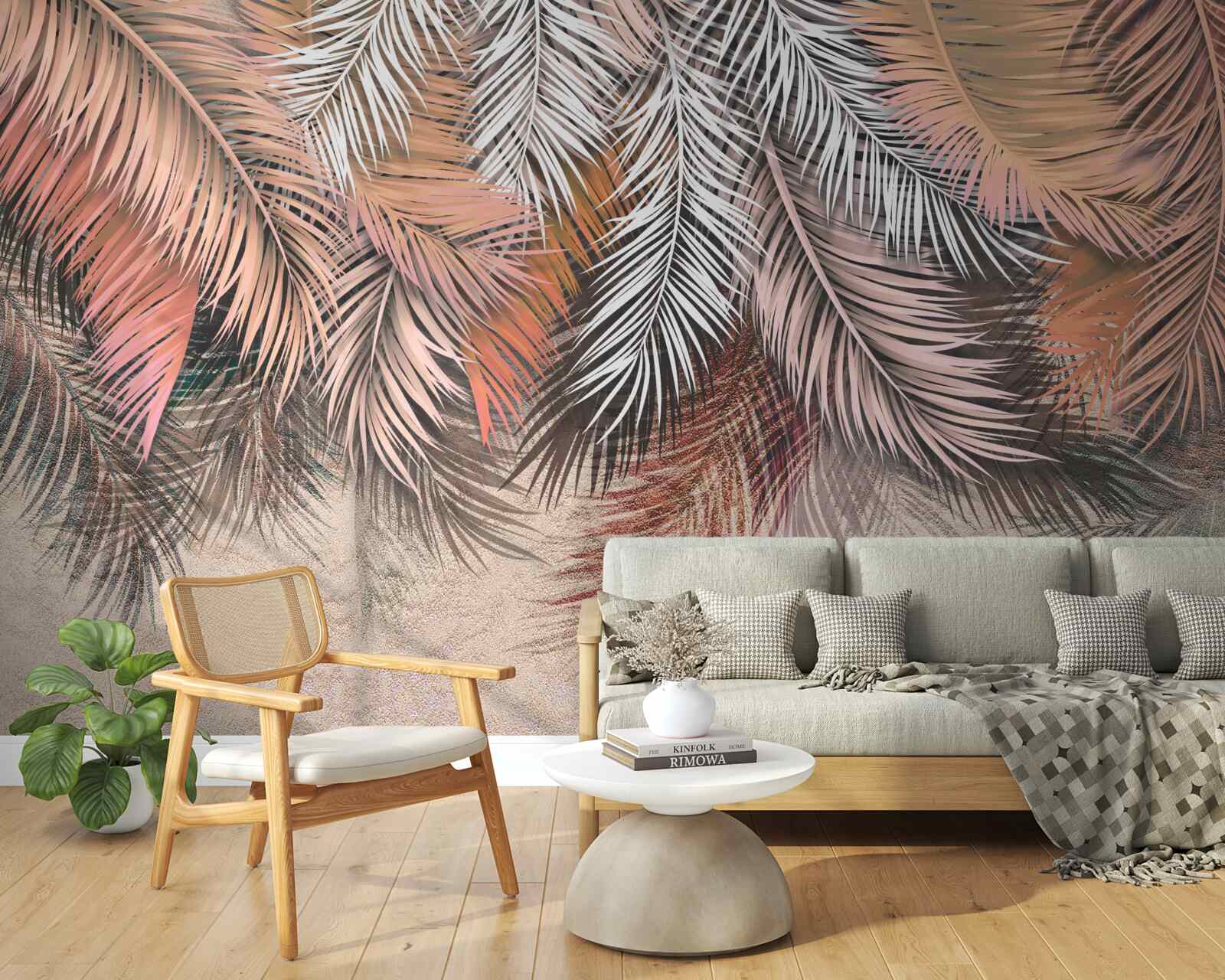 Fototapeta padajúce listy v tvare peria