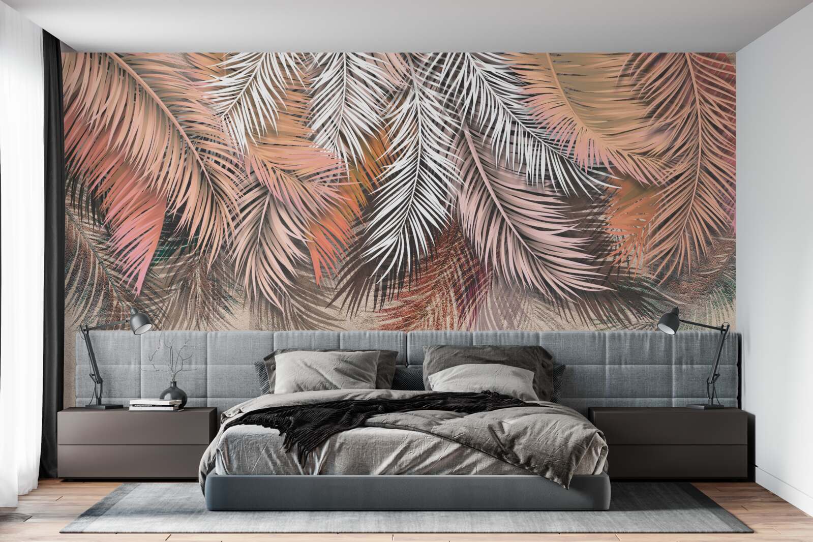 Fototapeta padajúce listy v tvare peria