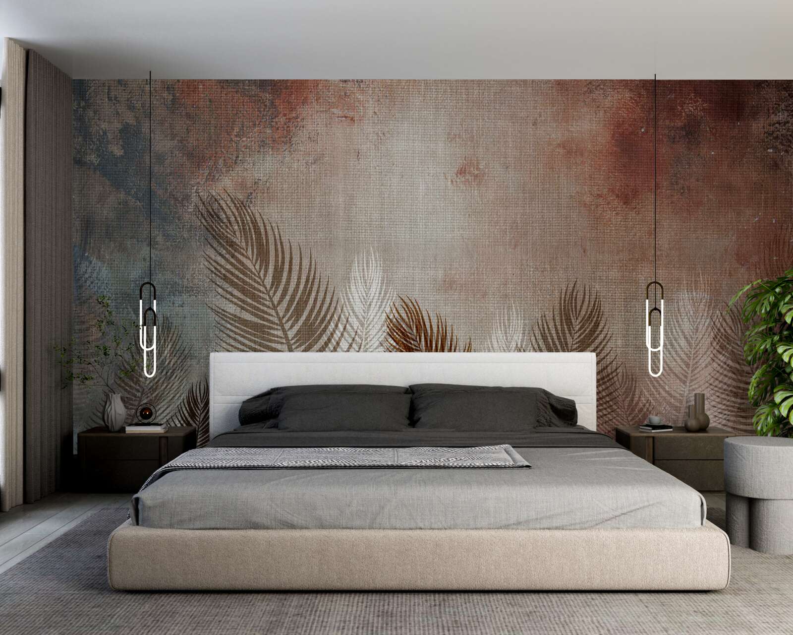 Fototapeta palmové listy v jesennej palete majú nadýchaný vzhľad