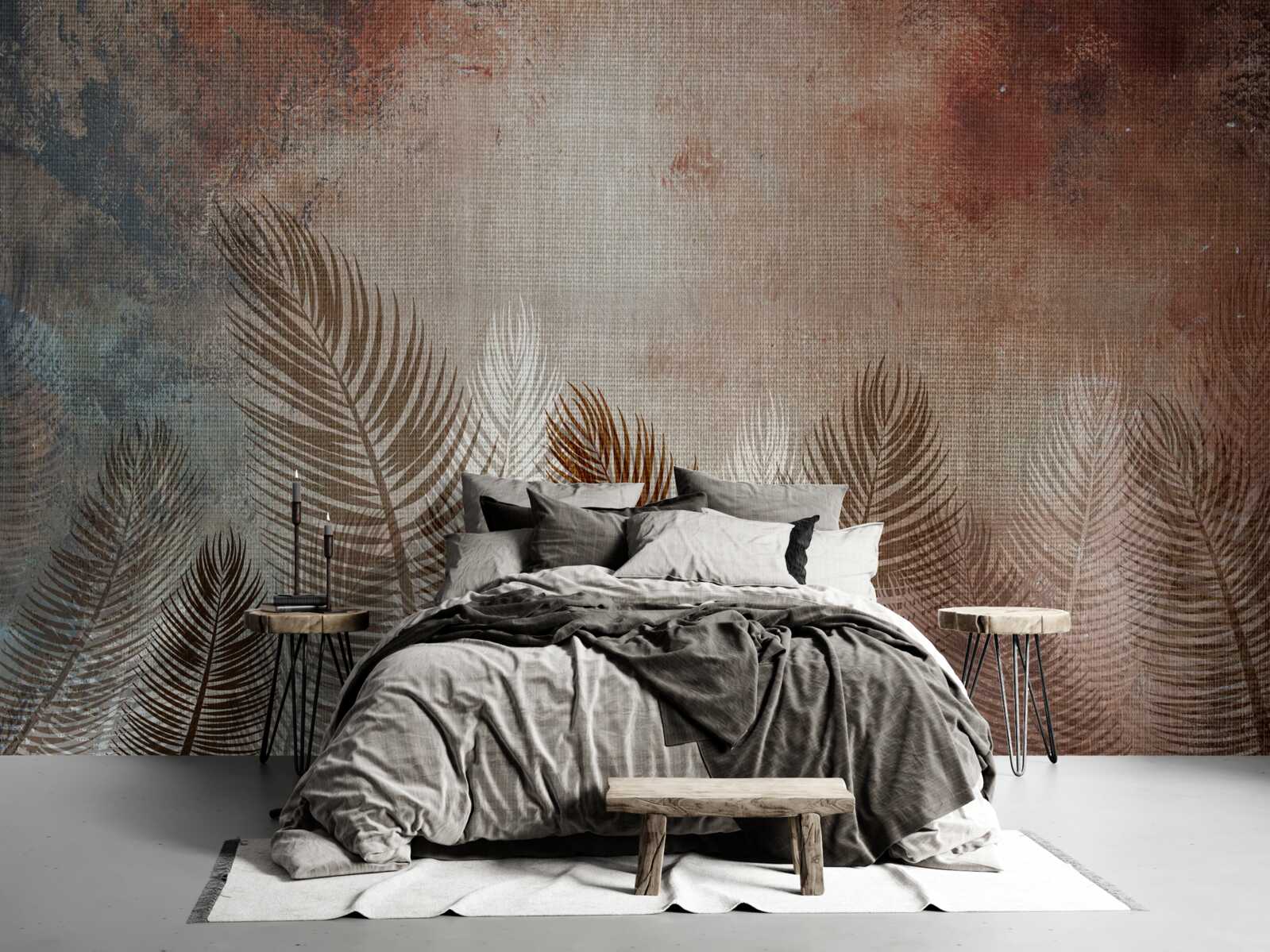 Fototapeta palmové listy v jesennej palete majú nadýchaný vzhľad