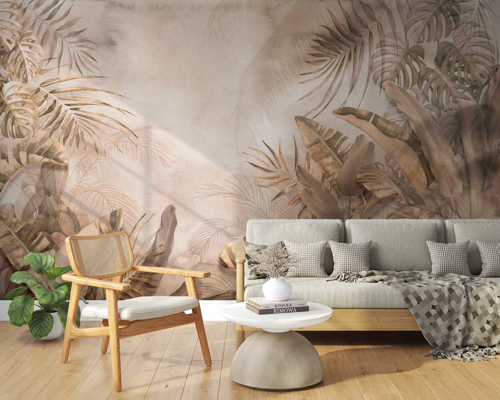 Fototapeta Monstera a palmy rastú v tropických lesoch