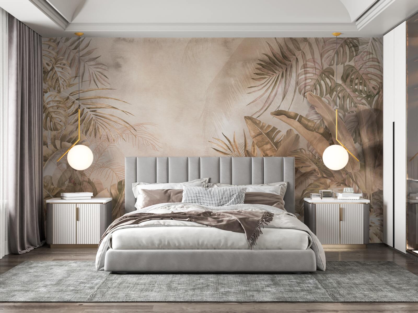 Fototapeta Monstera a palmy rastú v tropických lesoch