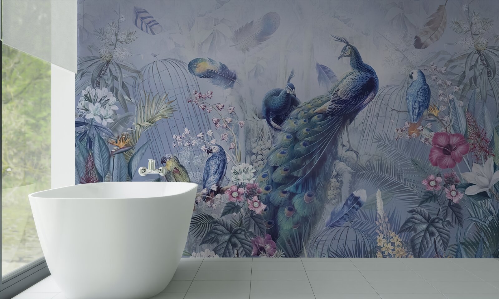 Photo wallpaper Vtáky