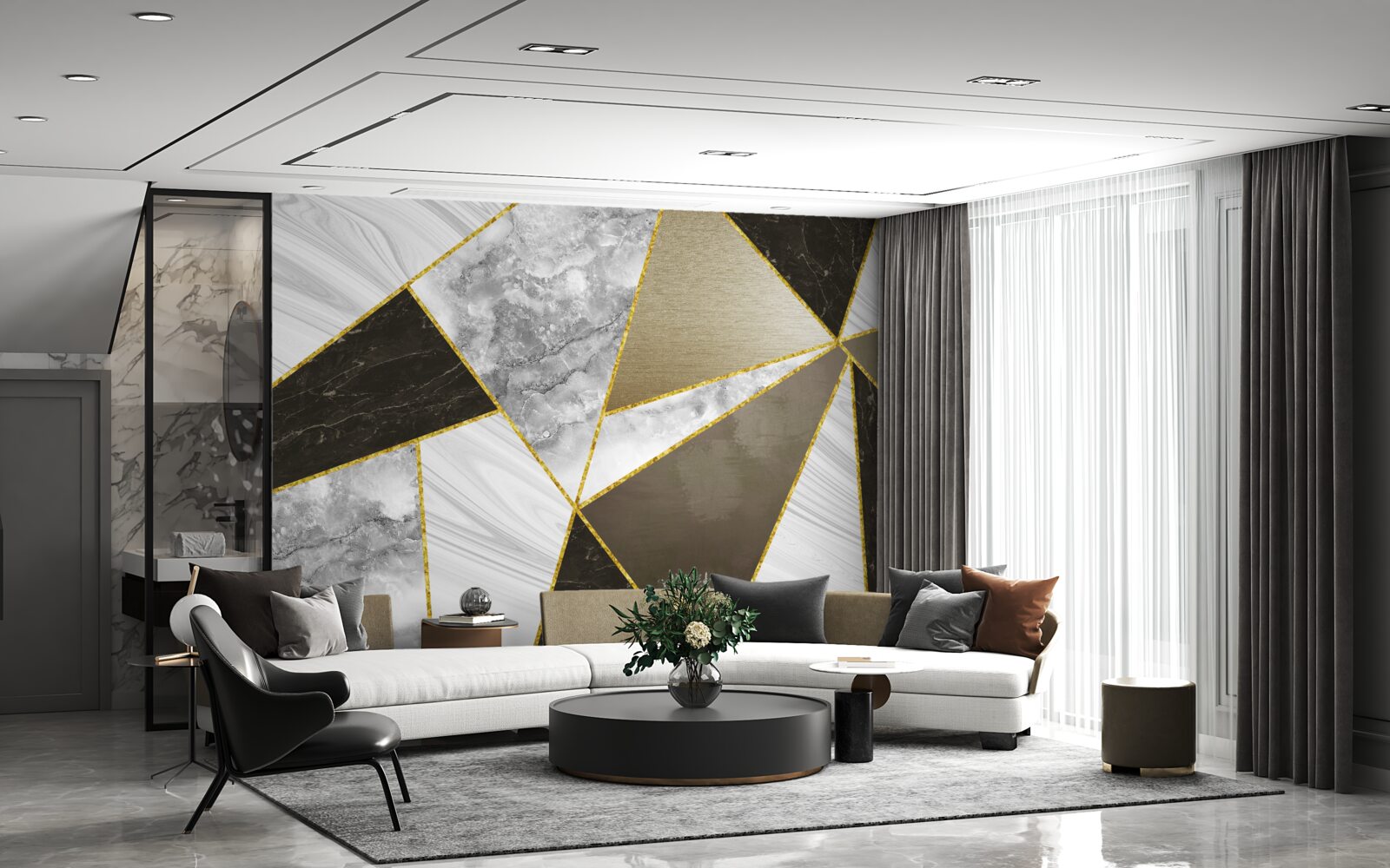 Fototapeta trojuholníková abstrakcia