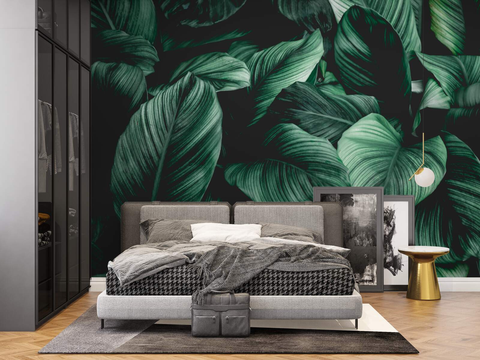 Fototapeta tmavozelené tropické listy