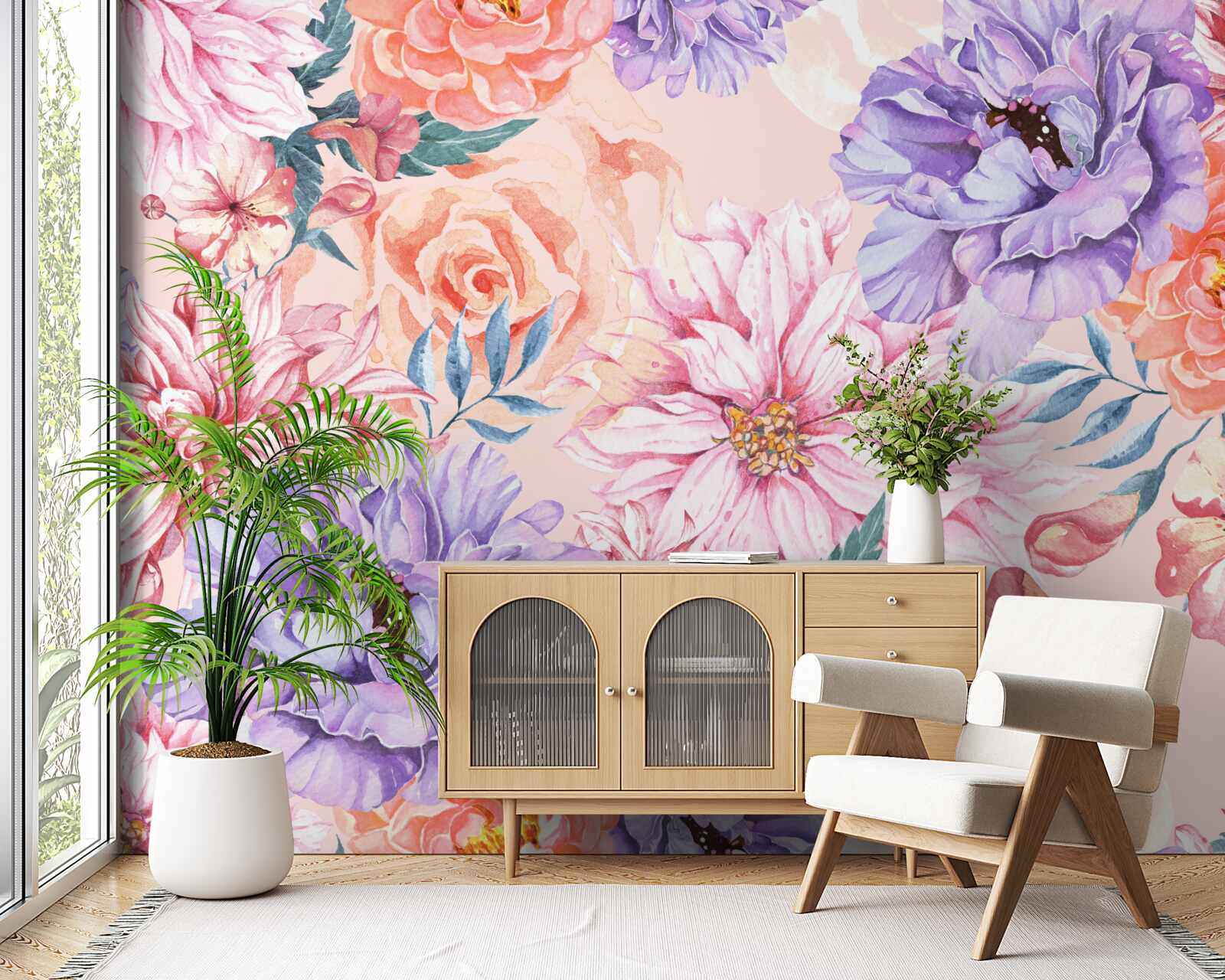 Fototapeta sortiment svetlých jarných kvetov