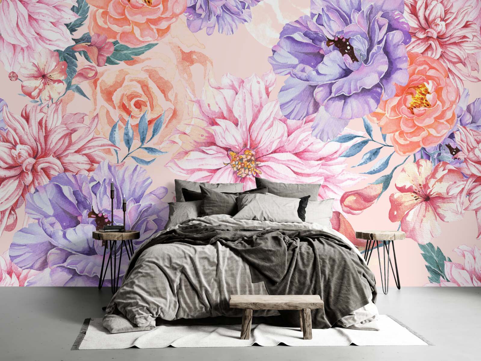 Fototapeta sortiment svetlých jarných kvetov