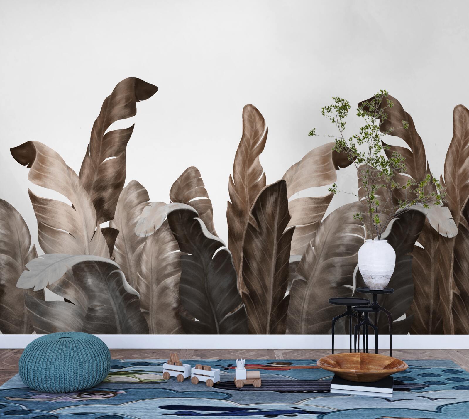 Fototapeta tropické listy sa hojdajú vo vetre