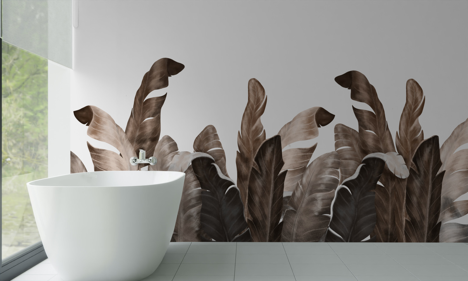 Fototapeta tropické listy sa hojdajú vo vetre