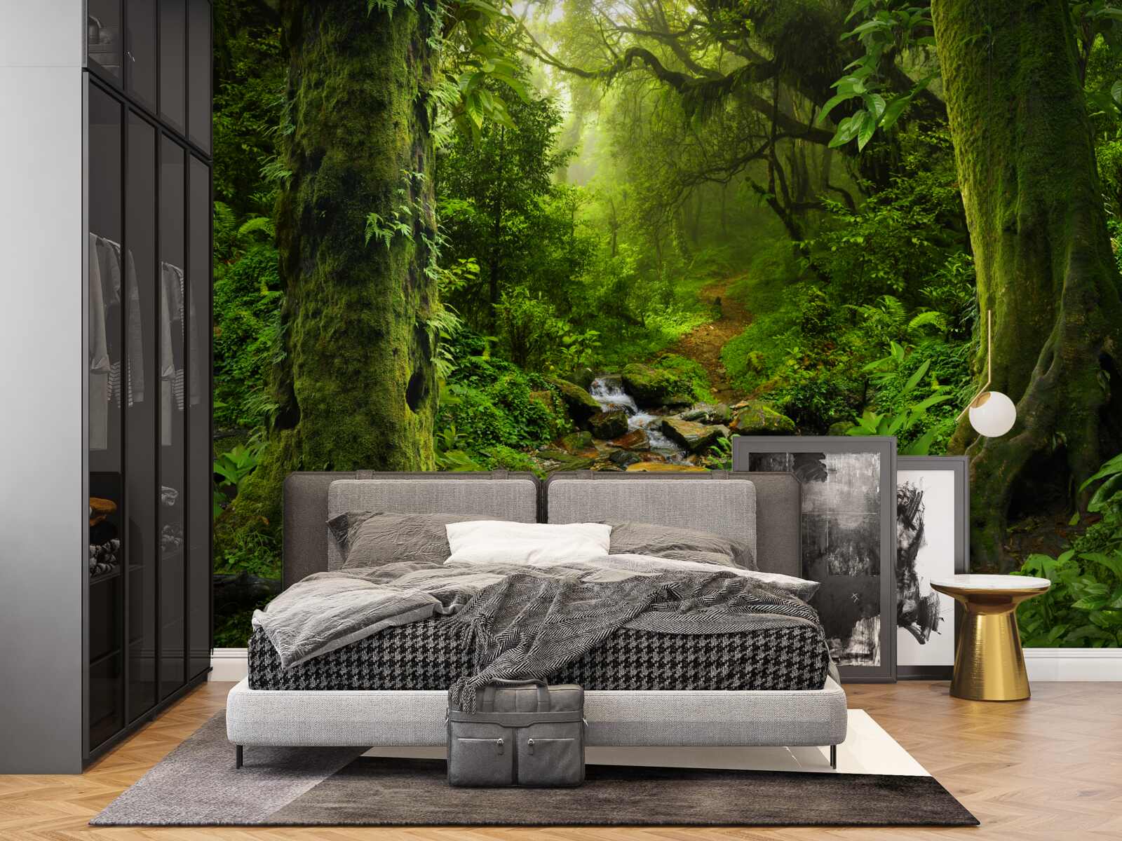 Fototapeta Svitanie nad vodopádom uprostred lesa