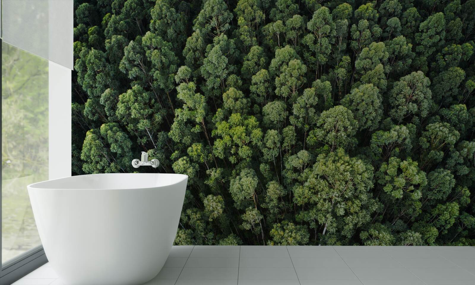 Fototapeta lesné stromy so zelenými korunami