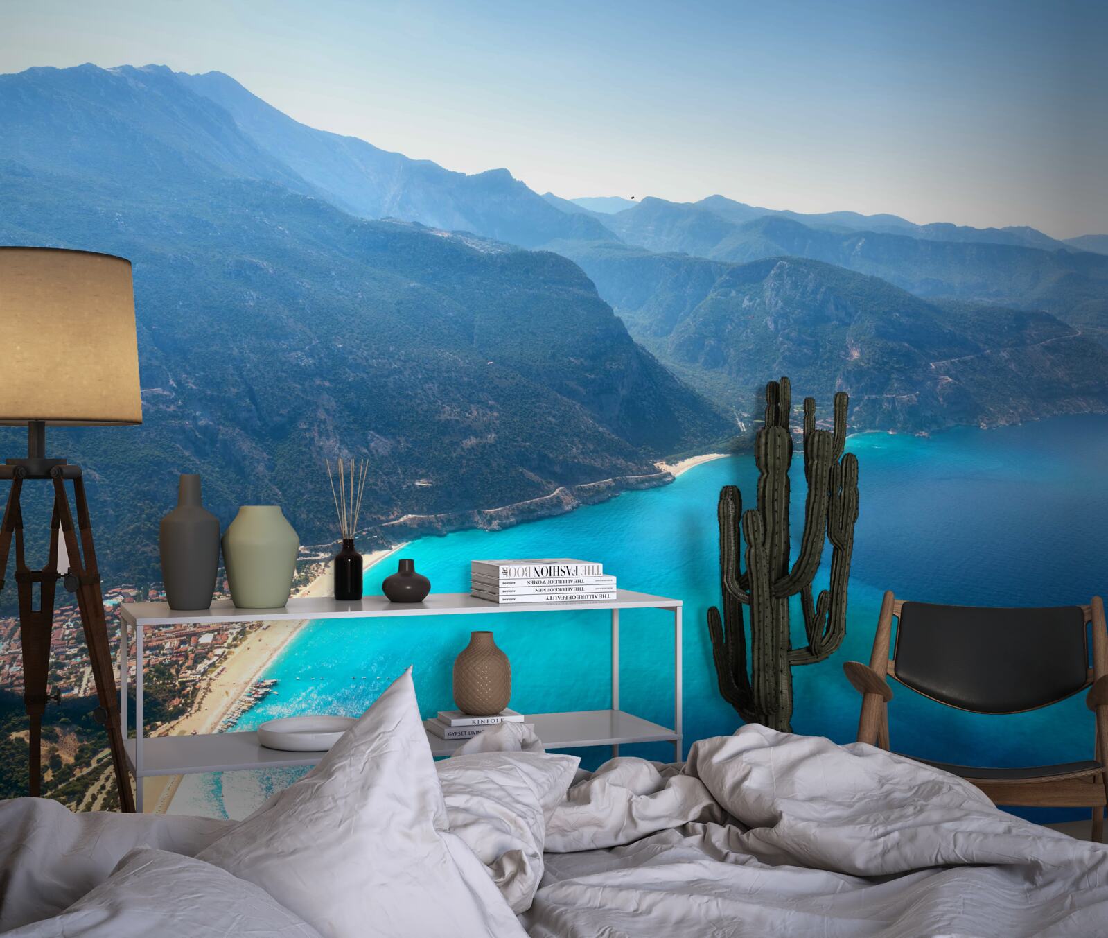 Fototapeta pobrežie lyžiarskeho strediska je modré