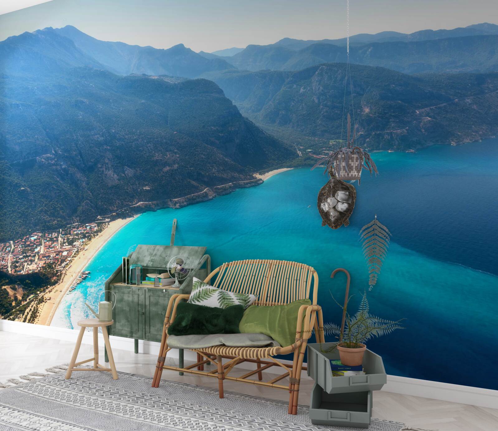 Fototapeta pobrežie lyžiarskeho strediska je modré