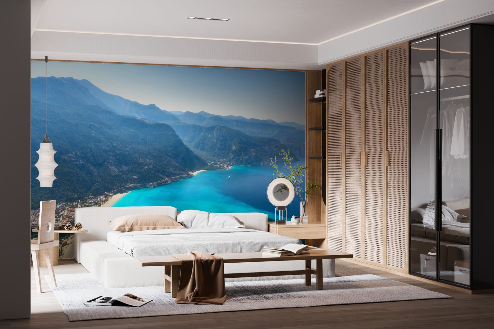 Fototapeta pobrežie lyžiarskeho strediska je modré