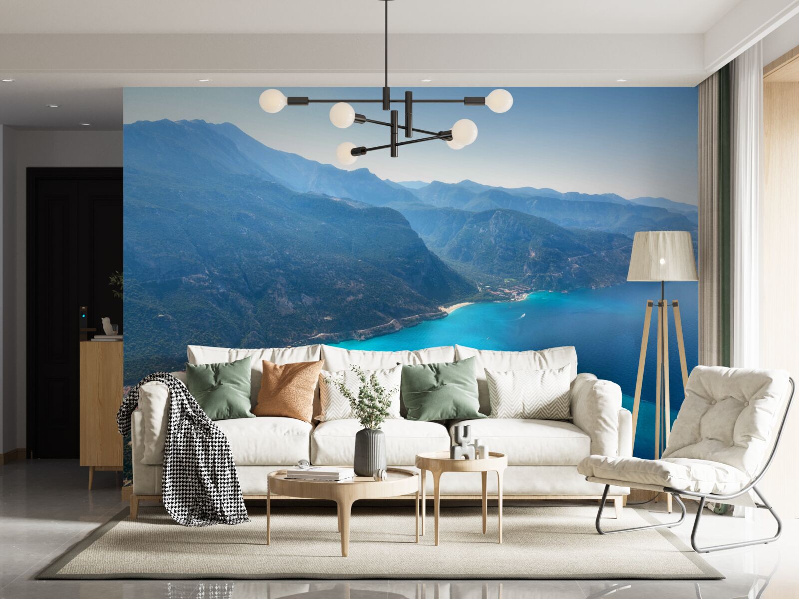 Fototapeta pobrežie lyžiarskeho strediska je modré