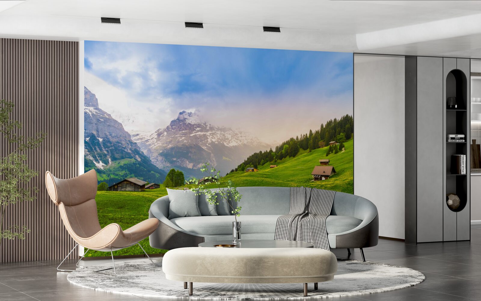 Fototapeta Cesta cez zelené ľadovce smerom k horám