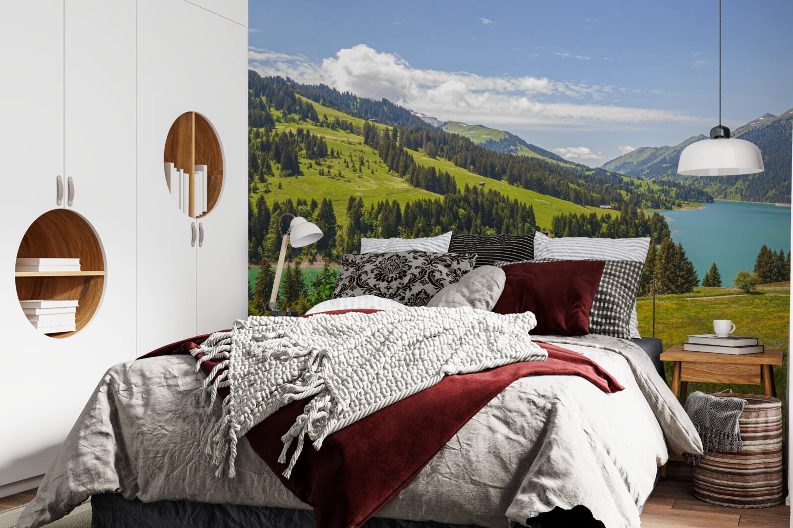 Fototapeta Jazero Ongren s azúrovou vodou v horách