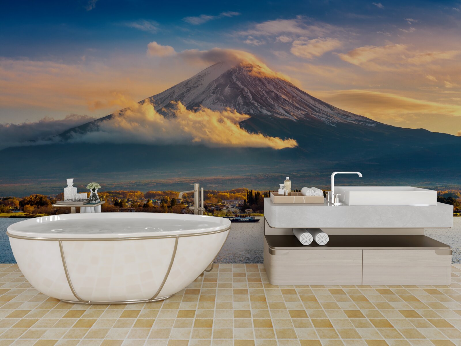 Fototapeta Horu Fudži obklopuje hustá hmla