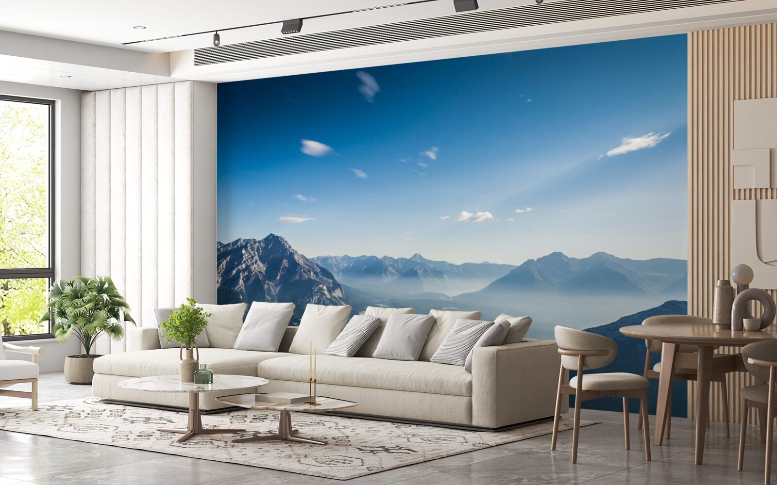 Fototapeta z vrcholkov hôr môžete vidieť obrovskú modrú oblohu