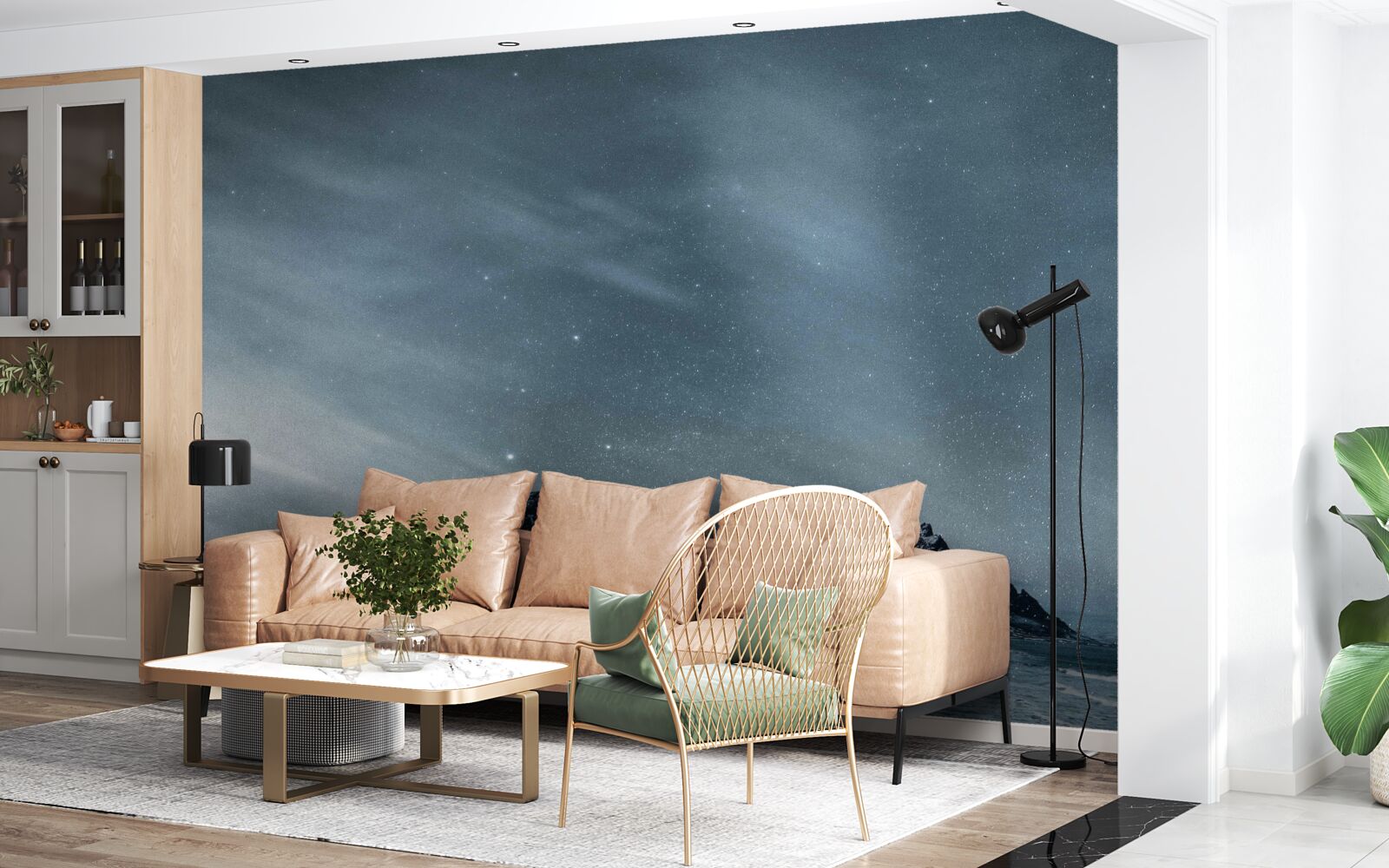 Fototapeta hviezdne biele noci v Antarktíde