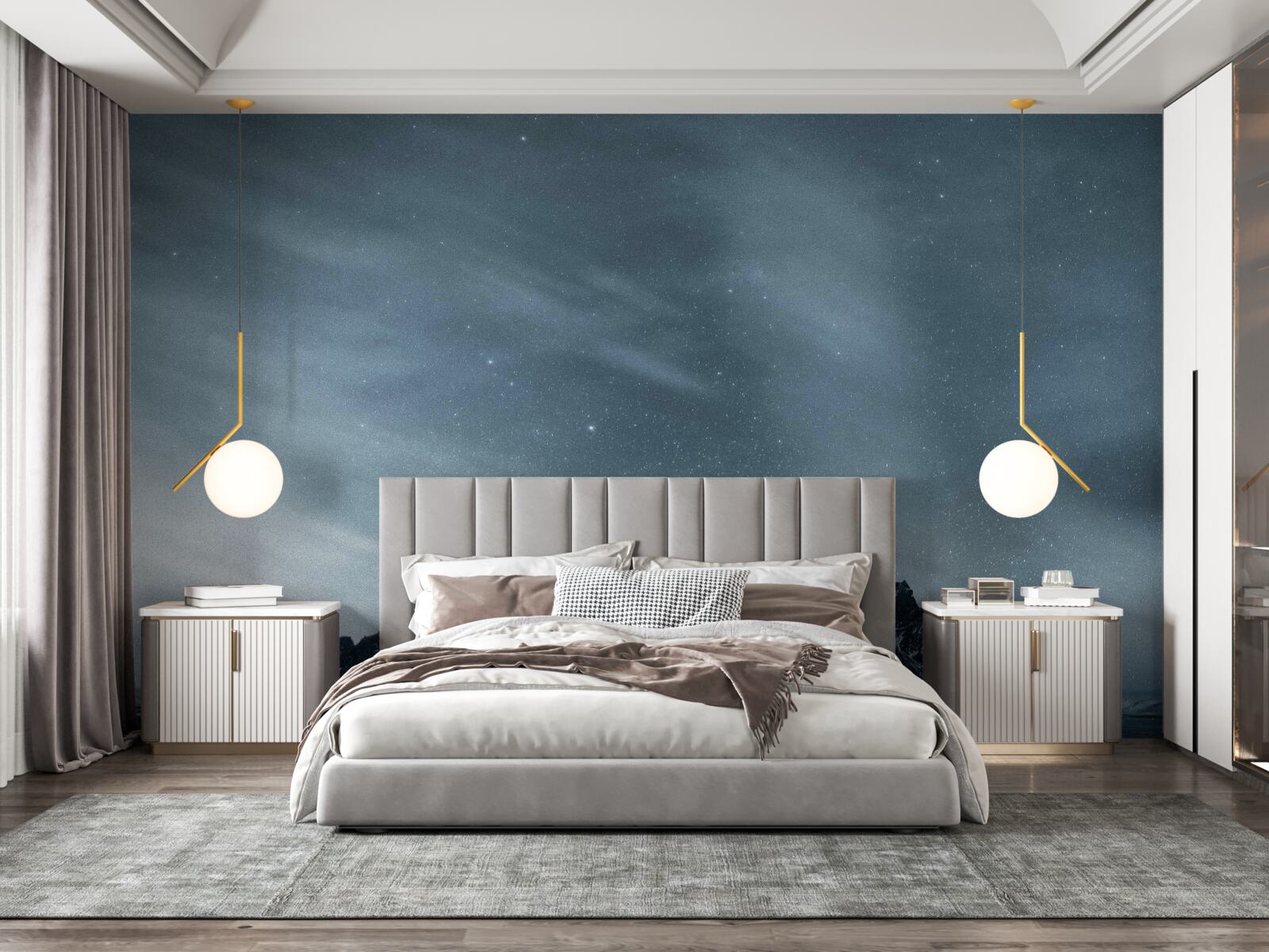 Fototapeta hviezdne biele noci v Antarktíde