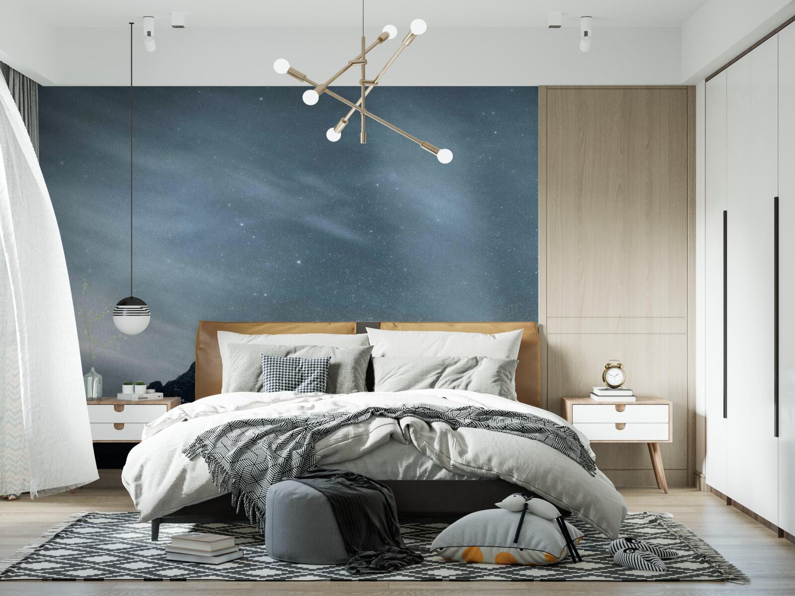 Fototapeta hviezdne biele noci v Antarktíde