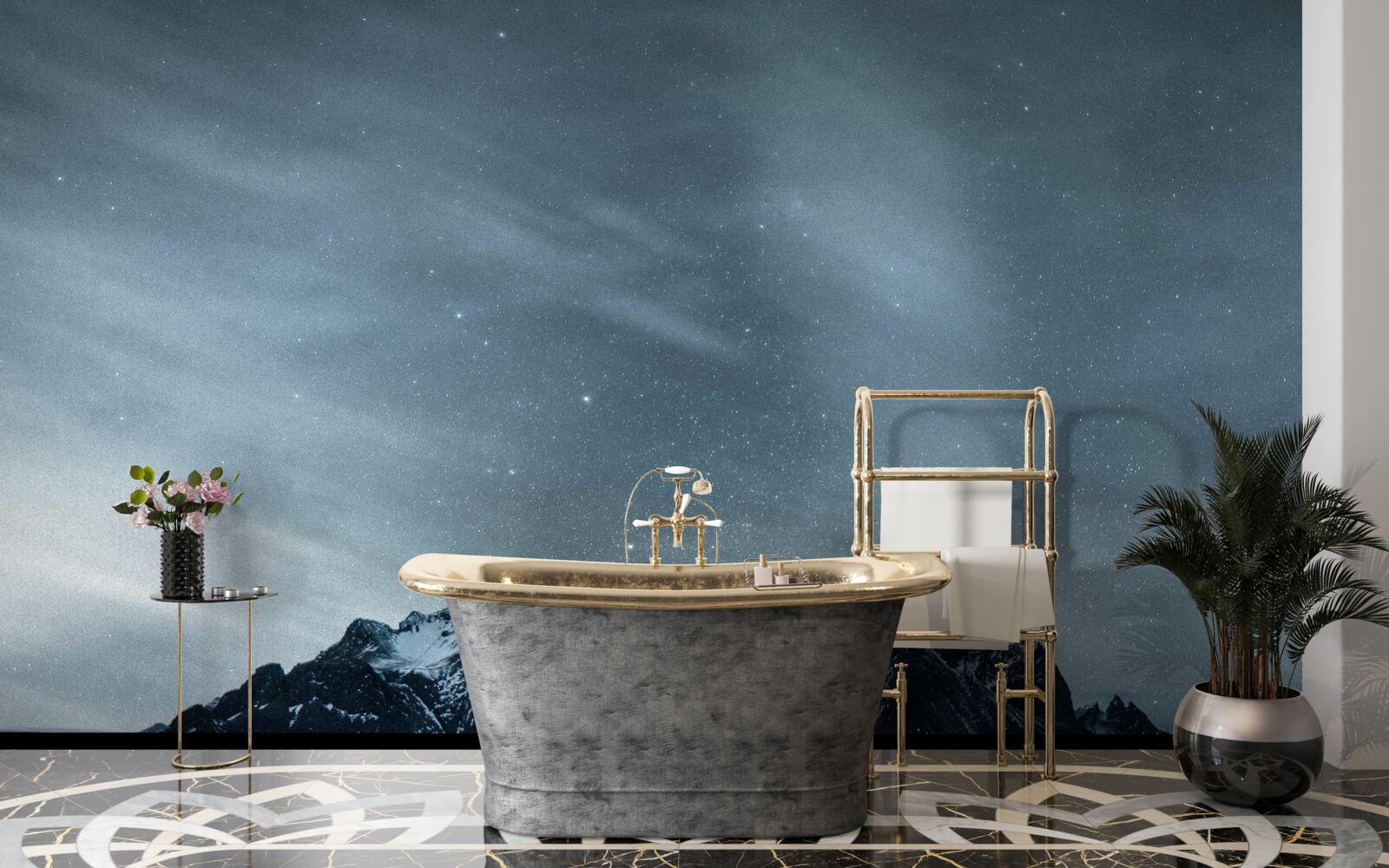 Fototapeta hviezdne biele noci v Antarktíde