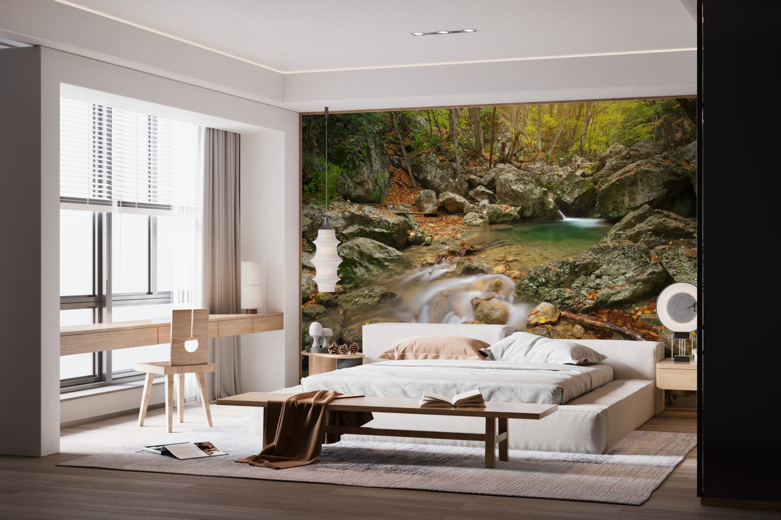 Fototapeta tok rieky na jeseň