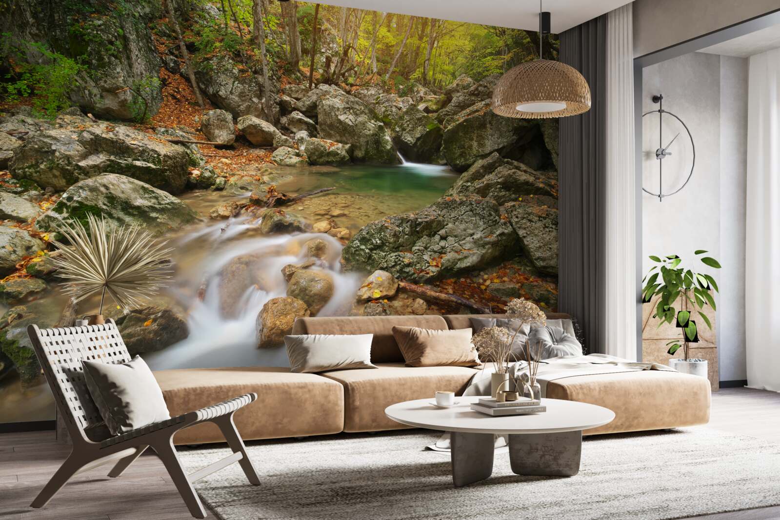 Fototapeta tok rieky na jeseň