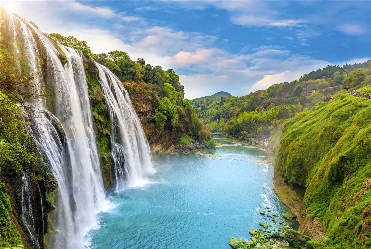 Fototapeta mohutný vodopád huangoshu