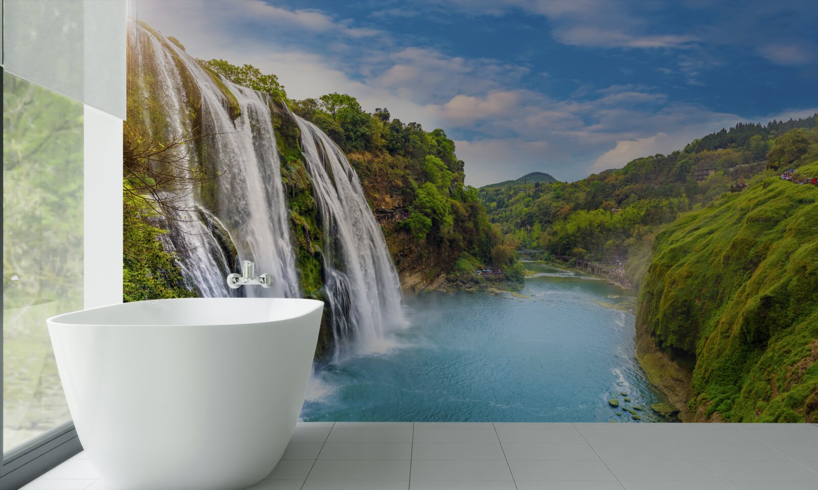 Fototapeta mohutný vodopád huangoshu